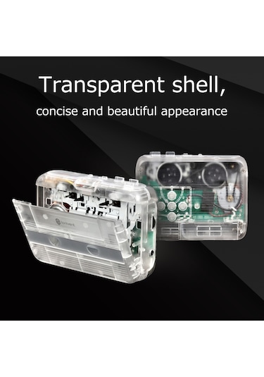 Lemestar Taşınabilir Şeffaf Kaset Çalar & Fm Radyo - Bluetooth Ve Aux Bağlantılı