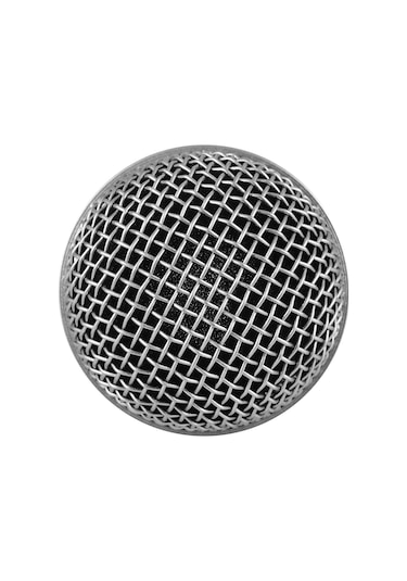 Vkemall Shure Sm58 Uyumlu Dayanıklı Mikrofon Ağı, Gümüş Renk, 48mm Yükseklik, 31mm Dişli, İç Filtreli