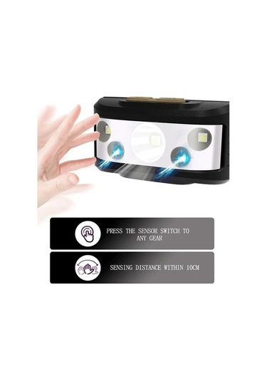 Novahub Led Far Dahili Pil Yüksek Kaliteli Xp-g Q5 Sensör Başkanı El Feneri Lambası Far Beyaz Lamba Kırmızı Yayan Renkli Işık Çok Renkli Çok Renkli