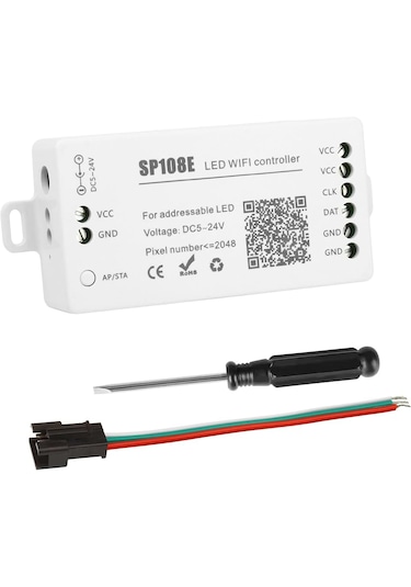 Sp108 Pixel Argb Şerit Led Wifi Kontrol Cihazı Ws 2811-ws 2812