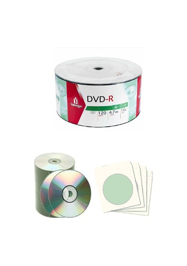 Boş Dvd-R 16X .4.7 Gb 20 Adet Ve 20 Adet Dvd Zarfı