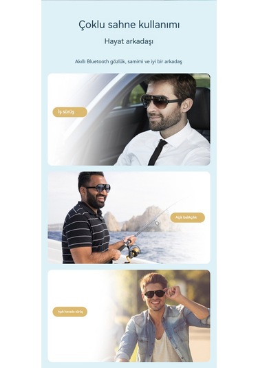 Kablosuz Bluetooth 5.3 Akıllı Çağrı Güneş Gözlüğü