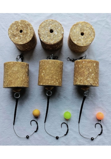 3 Adet Küspeli Sazan Rig Takımı 6 Adet Küspe 14 Mm Pop Up'lı