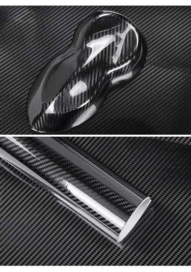 Monyee 5d Karbon Fiber Araba Filmi, 50x200cm Siyah Pvc, Araba Gövde Dekorasyonu Ve Koruması, Telefon Bilgisayar Uygulanabilir