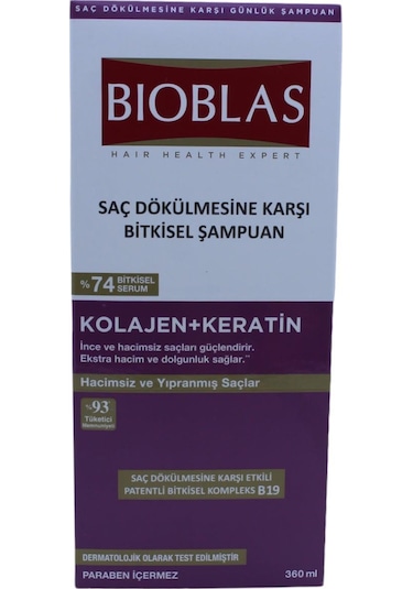 Bioblas Kolajen + Keratin Saç Dökülmesine Karşı Şampuan 360 ML