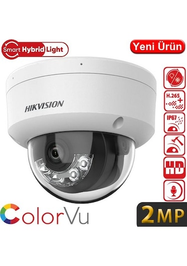 Hikvision Ds-2cd1121g2-lıuf 2 Mp Smart Hybrid Light Ir Dome Ip Kamera
