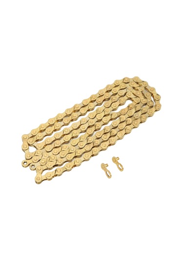 Fosenze Vg Sports 8 Vites Bisiklet Zinciri, Yüksek Karbon Çelik, 980kg Gerilme Dayanımı, Sorunsuz Vites, Dağ Ve Yol Bisikletleri İçin Altın Diğer