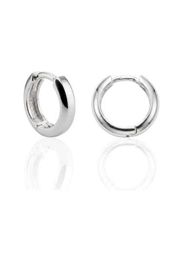 Oya Silver Minimal 3mm Gümüş Halka Küpe 1.2 X 1.2 Cm Oysy286