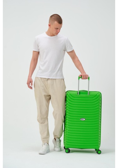 Keo-plus Yeşil Büyük Boy Silikon Kırılmaz Pp Valiz Yeşil