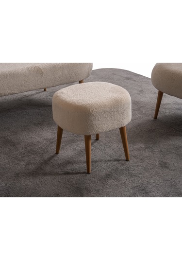 Barel Özel Tasarım Çay Seti Koltuk Takımı,berjer Ve Puf Ofis Balkon Cafe Bahçe Salon Mobilyası 4 Lü Takım Krem Krem