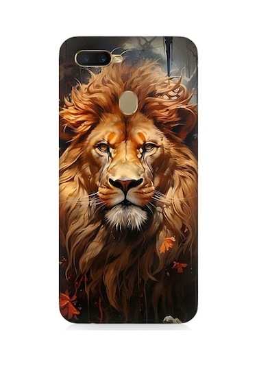 Oppo Ax7 Uyumlu Yorgun Savaşçı Aslan Desenli Silikon Kılıf