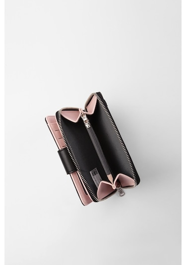 Cengiz Pakel 65256M Kadın Orta Boy Cüzdan SiyahPudra Pembe