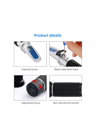 Yıeryı Bal Nem Refraktometresi Bal Sınıfı Analizi İçin Atc İle% 10-30 Bal Nem İçeriği Testi