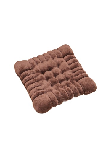 Suntek Peluş Zemin Yastık Kanepe Ofis Yurt Kare-kahverengi