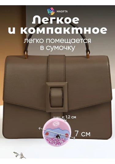 Magifta Çanta İçin Büyütücü Özellikli Katlanabilir Cep Aynası 263457692 Pembe
