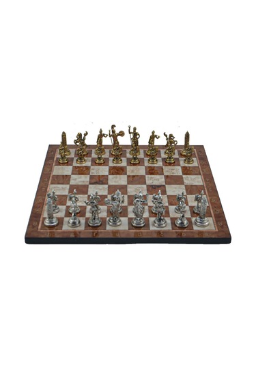 Gifthome Metal Satranç Takımı-seti Orta Yunan Parlak Taş Ve M