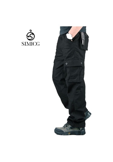 Erkekler 3d Outdoor Altı Cepli Tulum Siyah