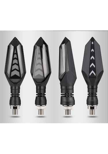 Unichrome DRL Gündüz Farı Çift Taraflı Motosiklet Kayar Sinyal Ledi Takımı