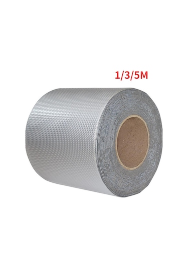 Yüksek Sıcaklık Dayanımı Su Geçirmez Bant Alüminyum Folyo Kalınlaşmak Butil Bant Duvar Çatlak Çatı Kanalı Onarım Yapışkan Bant 1mx5cm