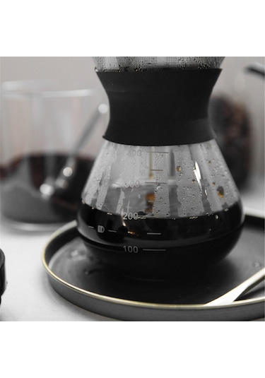 Youtek Borosilikat Cam El Filtreli Kahve Makinesi, Çift Katlı Paslanmaz Çelik Filtre, Silikon Kılıf Isı Koruma, 400ml Diğer