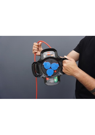 Brennenstuhl Rubber Gum Serisi Ip44 Lisanslı 10 Metre Uzatmaya Sahip H07rn-f 3g1.5 Makaralı Kablo