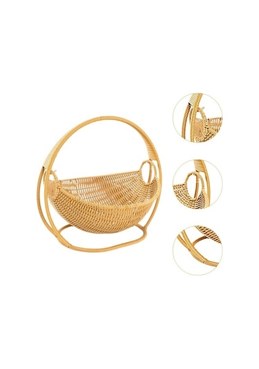 Pazly Suntek Pp Malzeme Sağlam Atıştırmalık Ekmek Ve Meyve Sepeti Açık Kahverengi Açık Kahverengi