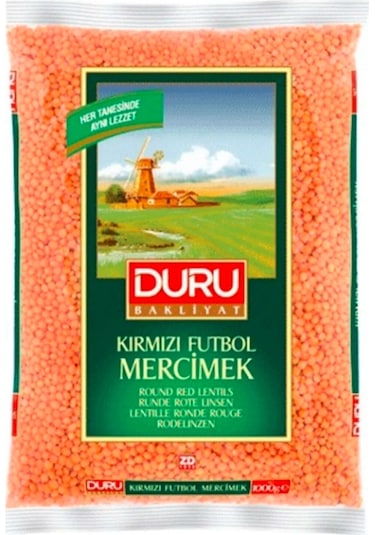 Duru Bakliyat Kırmızı Futbol Mercimek 1 KG