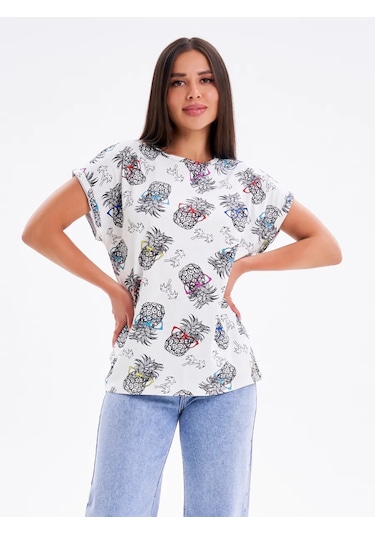 Insolito Raglan Kısa Kollu Şık Bluz 388445101 Beyaz