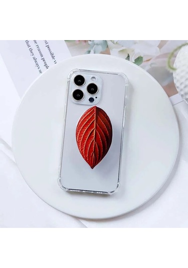 Goldenqian Soket Katlanır Kavrama Tok Güzel Yaprak Akrilik Telefon Tutucu İçin İphone13 Evrensel Telefon Braketi Griptok Standı K001 K001