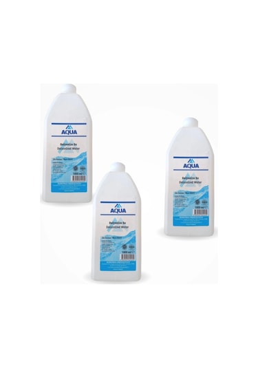 Aqua Deiyonize Su Distile Su 1 Lt - 3 Adet