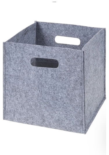 Gri Keçe Organizer Çok Amaçlı Dolap İçi Düzenleyici Kare Gri