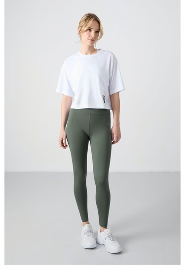 Tommy Life Çağla Yüksek Bel Toparlayıcı Slim Fit Dar Paça Kadın Tayt - 94011 Çağla