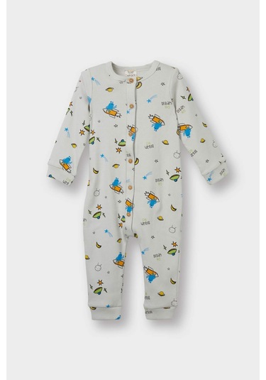 Defacto Erkek Bebek Yenidoğan Desenli Fitilli Kaşkorse Uzun Kollu Tulum F4658a525augr503 Gri Defacto Erkek Bebek Yenidoğan Desenli Fitilli Kaşkorse Uzun Kollu Tulum F4658a525augr503 Gri