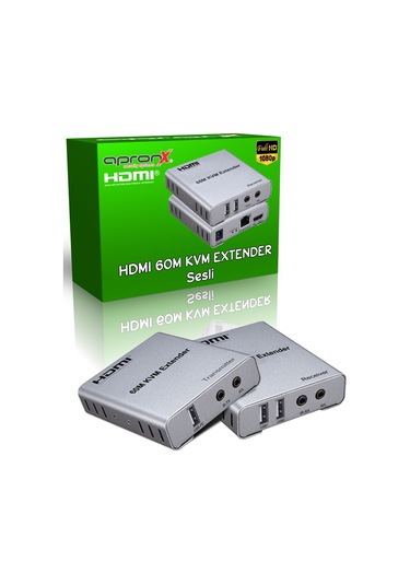 apronx cat5e / cat6 60 metre kvm hdmi usb extender