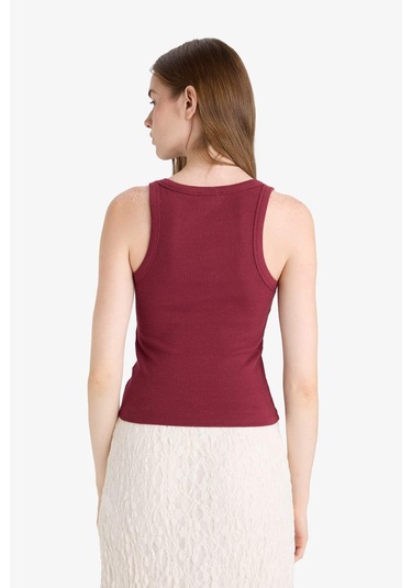 Defacto Fitted U Yaka Fitilli Kaşkorse Atlet F7818ax25aubr115 Bordo