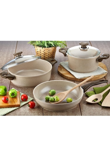 Gülsan Safran 5 Parça Granit Tencere Seti Tencere Takımı