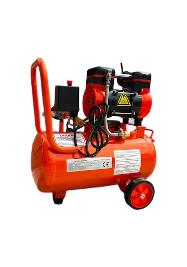 Mil-Tech 24 Litre Ultra Sessiz Yağsız Süper Hızlı Hava Kompresörü