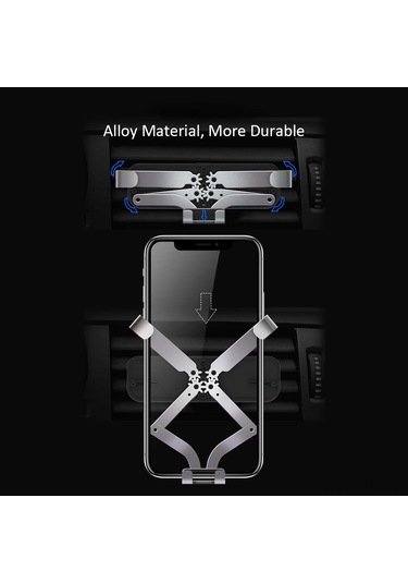 Ximistore9 Havalimanı Klipsli Dönebilir Ayarlanabilir Araç Telefon Tutucu - Silikon Ped Tasarımı