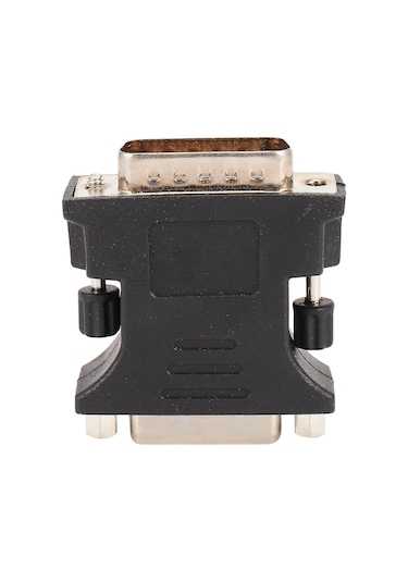 Lemestar Dms-59 Pini Erkekden Dvı 24+5 Dişine Geçiş Adaptörü - Bilgisayar Ekran Kartı Bağlantı Aracı - Siyah Plastik - Yeni Db-023 Modeli