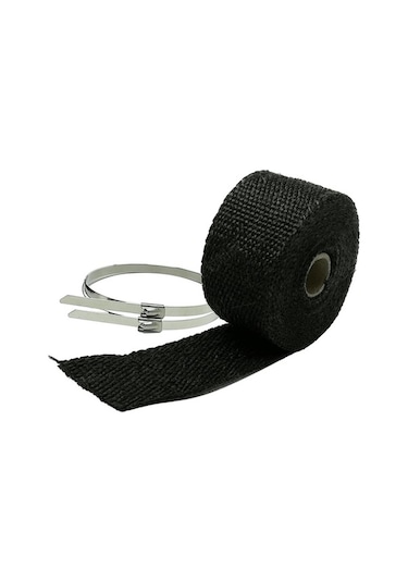 Ganzhoushop Yanmaz Tüp Suntek Sobaları Sarma Sarma Sarma Manifoldları M Isı Için Egzoz Bandı Baca Araba 5 Za Siyah