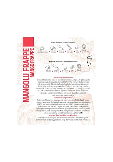 Oze Frappe Tanışma Seti Çilek 250 G + Çikolata 250 G + Mango 250 G
