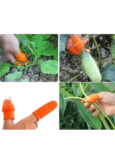 Pratik Baş Parmak Koruyucu Silikon Sebze Soyucu Tırnak Eldiven