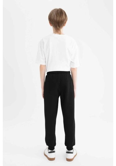 Ahengim AK-2350 Basic Jogger Paça Erkek Çocuk Okul Eşofman Altı - Siyah