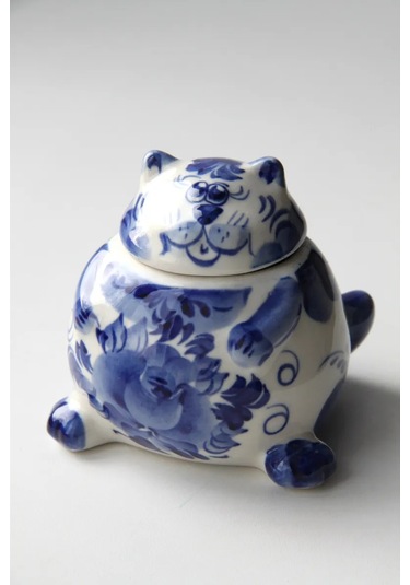 Terehoff Gjel Porselen Tuzluk Kedi 321436561 Mavi