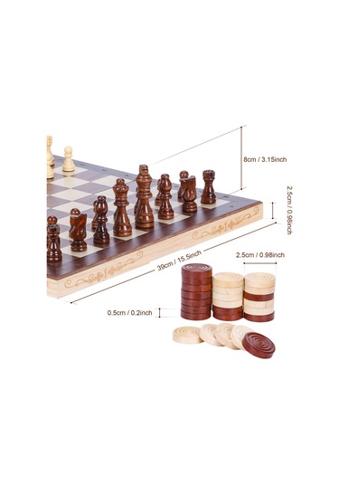 Jl Manyetik Satranç Ve Dama Seti Masa Oyunları, Ahşap