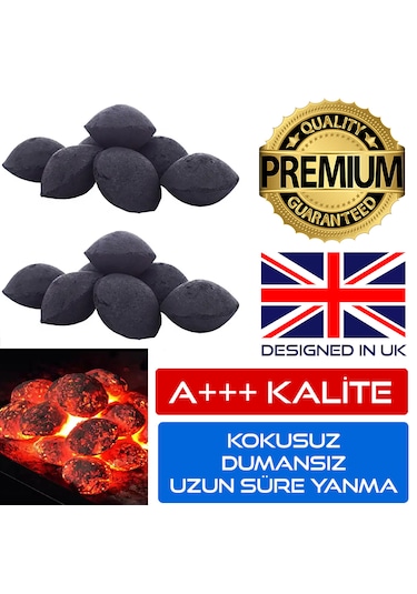 İstiridye Briket Mangal Kömürü 3 Kg Tozsuz Dumansız Premium A+++