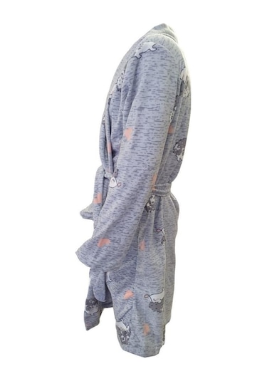 Ciciten 23c05 Desenli Cepli Uzun Polar Bayan Sabahlık 001