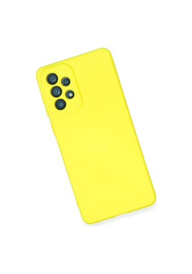 Samsung Galaxy A73 5G Uyumlu Kılıf Kamera Korumalı Lansman Silikon Kapak Sarı