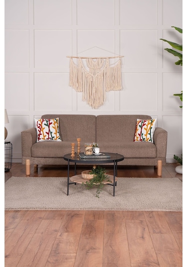 Kilim Mobilya Bohera Bohem Koltuk Üç Kişilik Koltuk Kahverengi Kahverengi