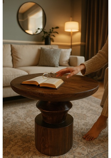 Nordtre Ahşap Orta Sehpa Ceviz Renk Mantar Sehpa Ceviz Nordtre Ahşap Orta Sehpa Ceviz Renk Mantar Sehpa Ceviz